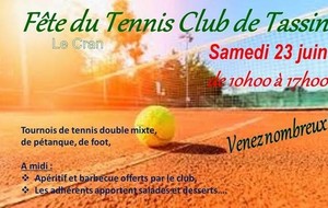 FÊTE DE LA SECTION  TENNIS