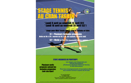 #TENNIS- RETOUR SUR LE STAGE DE PRINTEMPS