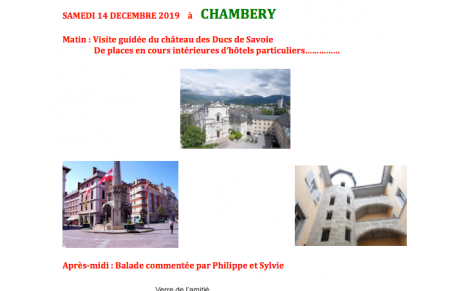 #CRAN RANDO - JOURNÉE CULTURELLE - CHAMBERY