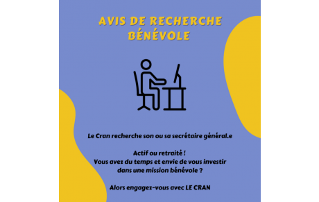 Le Cran recherche son ou sa secrétaire général.e